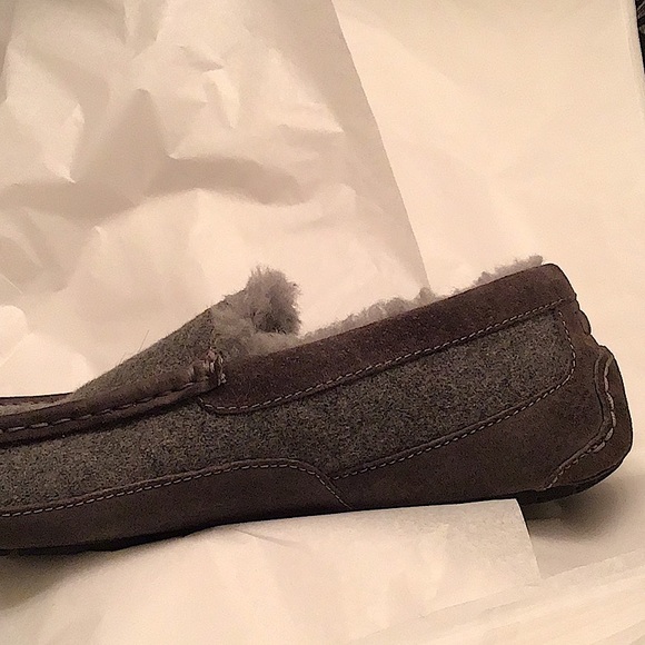 UGG Ascot slippers gray felt & suede leather sz 12 - Picture 13 of 13